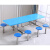 食堂餐桌椅不锈钢餐桌4人8人位学校食堂餐桌员工连体快餐桌椅组合 6人位 加固 不锈钢桌面+PVC凳面