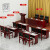京酷 会议桌会场培训桌椅组合长条桌油漆木皮条形桌 双人桌1.2米含椅