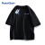 NASA GISS官方潮牌联名短袖t恤男简约纯棉上衣宽松大码体恤 黑色 XL 