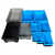 长方形塑料pp黑色防静电收纳周转箱工具零件盒物流整理包装箱加厚 50x33.5x15cm 黑色箱
