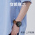 乐仕迈（LESEM）适用一加手表复古小牛皮表带智能手表1+ watch替换腕带配件 复古牛皮款【深棕】黑扣 一加手表专用表带-22mm