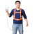 高空作业安全带户外施工安全绳全身五点欧式空调安装安全绳电工带 欧式单绳小钩2米