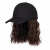 妙普乐2024新款连帽戴头发帽子秋带假发的棒球帽假发一体短发鸭舌帽女款 冷棕色