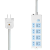 公牛插座接线板电插板电源插线板0.5米/两脚八插位403（非原装线/旋转插头）定制