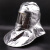 铝箔防火耐高温头罩1000度隔热服面罩帽子钢厂冶炼锅炉前工用 透明面屏铝箔头罩 不含安全帽