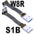 USB3.0公对公扁平轻薄线Type-A转接micro-B双弯角ADT S1B-W8R 13P 0.5m