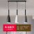 梵季餐厅灯吊灯三头现代简约北欧风格饭厅餐桌灯吧台个性创意条形灯具 3头长盘(白+黑+灰)+三色LED灯泡