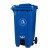 240L户外垃圾桶带盖带轮环卫大号垃圾箱移动分类大型废物桶100升 60L加厚脚踏桶无轮红色