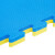 海斯迪克 跆拳道地垫 加厚泡沫地垫隔音减震体能训练保护垫 黄蓝-T型纹3cm厚 1*1米 HKA-71