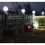 妙普乐户外防水太阳能围墙围栏别墅院墙大门柱头灯庭院景观圆球形路灯罩 接电款20CM不锈钢底座+15瓦LED