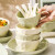尚行知是奶油风碗碟套装碗家用高颜值碗筷盘子陶瓷餐具碗盘碗 4人食18件配汤碗