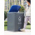 脚踏垃圾桶户外带盖160超大容量景区物业小区环卫分类箱商用120升 120L分类咖啡色组合 配塑料桶*2