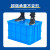 带盖周转箱塑料零件盒长方形物流箱运输塑料筐五金工具收纳盒过滤龟缸养龟 7号蓝色带盖【特级加厚】