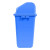 天枢10L摇盖垃圾桶带盖小塑料桶小号小型分类回收商用酒店办公室蓝色(可回收物)
