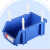 盈立方零件盒长条收纳盒长方形仓库物料螺丝货架分类盒塑料周转箱 蓝色 小组立零件盒160*100*