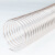 跃励工品 pu钢丝软管 木工机械软管透明吸尘通风管  内径50mm*壁厚4mm 一米价