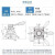 贝傅特 气动三位四通手动手转阀开关 手板阀换向阀 HV-04(含8mm接头+1分消声器） 