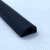 品之德 PVC线槽 地面明装防踩神器隐形软理线槽遮贴地装饰明线电线走线槽 D20 黑（圆直径8mm）一米价