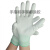 PU浸塑胶涂指涂掌尼龙手套劳保工作耐磨防滑透气干活打包薄款胶皮 白色涂掌手套（12双） S