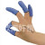 防割防切手指套手指套劳保园艺五级防切割指套指帽耐磨手指防护指 蓝色款 20只装
