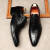 百丽驼美士（BALITOMMS）新款正装皮鞋男雕花英伦尖头商务休闲鞋新郎婚鞋 黑色 43
