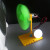 12CM涡轮大风叶直流微型风力发电机DIY科教教学迷你原理模型实验 5V3WLED灯泡款