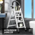 阿笛莫（ADIMO） 梯子加厚碳钢人字梯四步折叠梯加宽踏板登高工程梯铁踏板白色