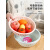 洗菜篮塑料圆形家用厨房大号蔬菜沥水篮三件套镂空水果盆配 [中小号]混色(3个装)