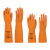 橡胶手套工业耐酸碱加厚加大加长工业实验室劳保耐磨耐用防护防油 SR242 42cm长款三双装 L