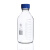 垒固 透明棕色玻璃螺口蓝盖试剂瓶密封瓶实验室丝口化学取样瓶 透明100ml