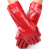 君御SAFEMAN 7940 红PVC手套35CM 耐酸碱防化耐磨手套 全浸塑植棉衬里防化手套*5副