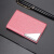 商务名片盒男女士名片夹随身便携卡包创意大容量定制可印LOGO 三角蚕丝纹桃红
