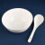 冠维骨瓷碗套装米饭碗面碗大汤碗酒店家用餐具可微波炉洗碗机使用纯白 8英寸澳碗1个+大勺1个