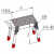 华峰加厚折叠平台梯 工业马凳洗车凳 折叠工作台移动铝合金登高梯 1.5*0.4*1.2m XCT06