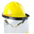 OIMG适用LNG加气站耐低温防护面屏防雾防飞溅面罩液氮防冻面屏冲击安全帽 蓝色头盔+面屏+支架