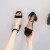 文汀森凉鞋女2024年夏季新款中跟时装罗马仙女风高跟鞋子女 杏色-5厘米 602 41
