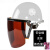 江固气割工业头带安全帽可上翻头盔式防溅保护罩护具电焊防护面罩防烫 G29-安全帽(白色)+支架+茶色屏