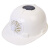 HKNA遮阳帽带风扇安全头帽可充电太阳能工地防晒神器夏季透气空调头盔 风扇帽白色