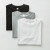 重磅纯色纯棉圆领短袖T恤250g厚实纯白打底衫男M 白色 XXL210-230斤