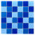 美克杰游泳池专用马赛克瓷砖水晶玻璃鱼池水池泳池卫生间浴池户外墙砖 25三色蓝(一平方)