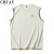 承翼CHIAY高端品牌运动套装男士夏季休闲时尚潮流圆领无袖短裤两件套 米白色 165/M