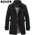 RCHZR衣男士中长款工装时尚外套薄款上衣大衣大码短款披风上衣 黑色 4XL