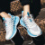 卡帝乐鳄鱼（CARTELO）休闲跑步鞋男鞋高弹缓震爆米花运动旅游鞋子 QH3359 白蓝桔 39