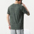 SEMIRDX冰丝短袖t恤男士夏季薄款2024新款速干胖子加肥大码男装上衣男生 8902军绿 XL