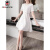 AEMAPE白色连衣裙女装2024新款夏装小个子仙女裙气质收腰显瘦超仙裙子女 主图款 S