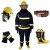 东安（DA）3C认证14款消防战斗服170#消防头盔消防手套消防腰带消防靴42码防护服五件套
