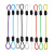 创力恒包塑钢丝绳保险绳钢丝吊绳包胶透明提醒绳pvc包胶挂绳晾衣绳架 2mm/红色包塑+装饰套0.3米