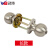 武邦 三杆球锁 卫生间塑钢门锁通用三柱式球锁 铜芯适配门厚30mm-50mm 短款