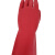 金诗洛 加厚乳胶手套 红色38cm长 L码 牛筋加长橡胶手套 洗衣洗碗清洁手套 KT-471