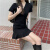 卡农旋律（KANONGXUANLV）2023款修身包臀连衣裙鱼尾感高弹力收腰显瘦小个子夏季短裙女 黑色 XL 120-130斤